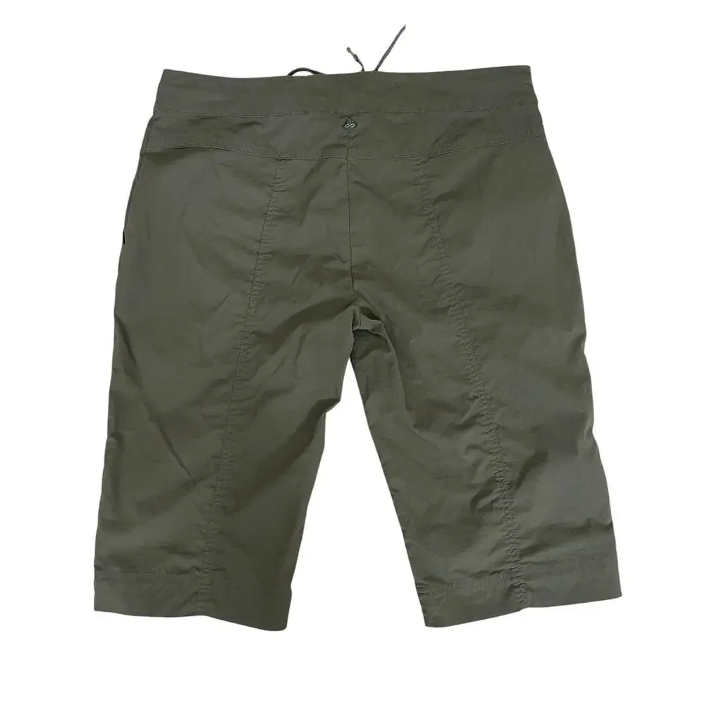 Prana Bliss Knickers Bermuda Shorts Bundle Gray Green Size Large Hiking Outdoors - Picture 5 of 12